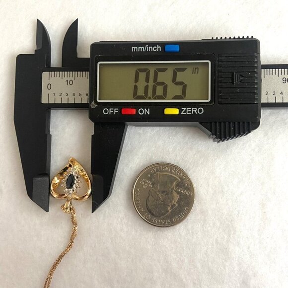 Ross-Simons Gold Vermeil Sterling Silver 925 Sapphire Heart Pendant Necklace 18" - Picture 16 of 16